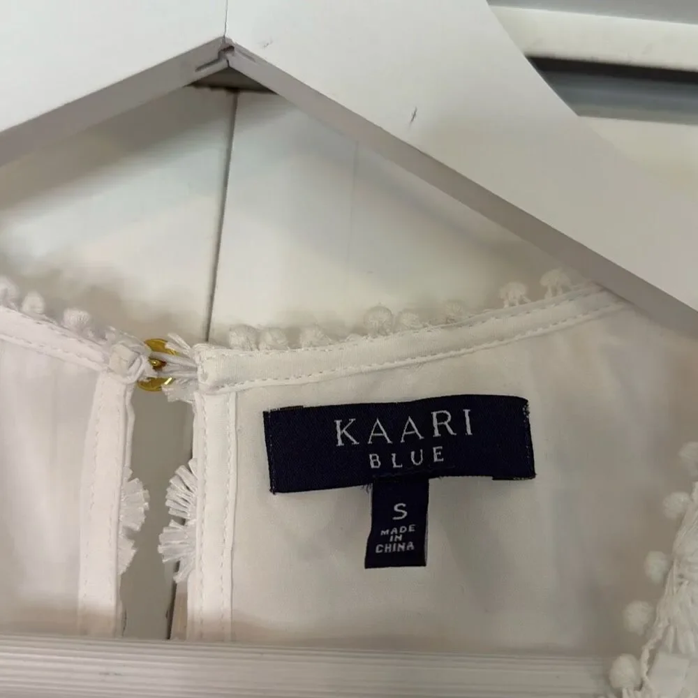 Kaari blue white lace overlay swing tank size small - Picture 4 of 9